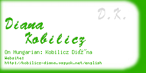 diana kobilicz business card